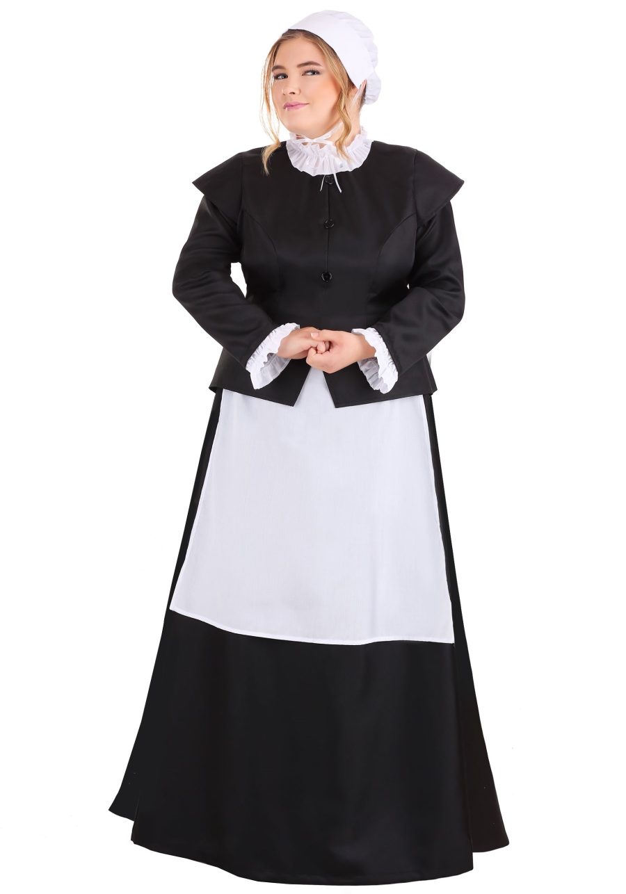 Plus Size Thankful Pilgrim Costume for Women