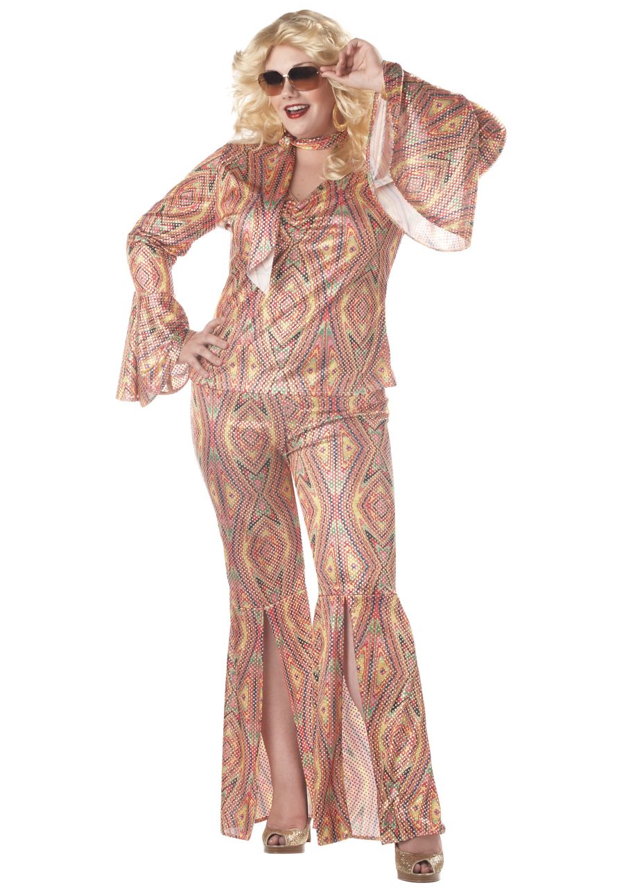 Plus Size Women's Disco Costume