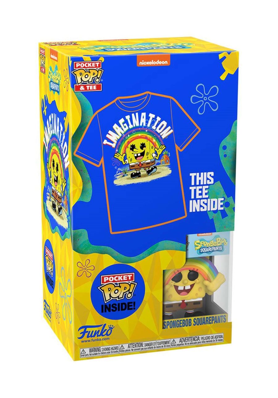 Pocket Pop & Tee: SpongeBob Kid's Imagination Rainbow Shirt