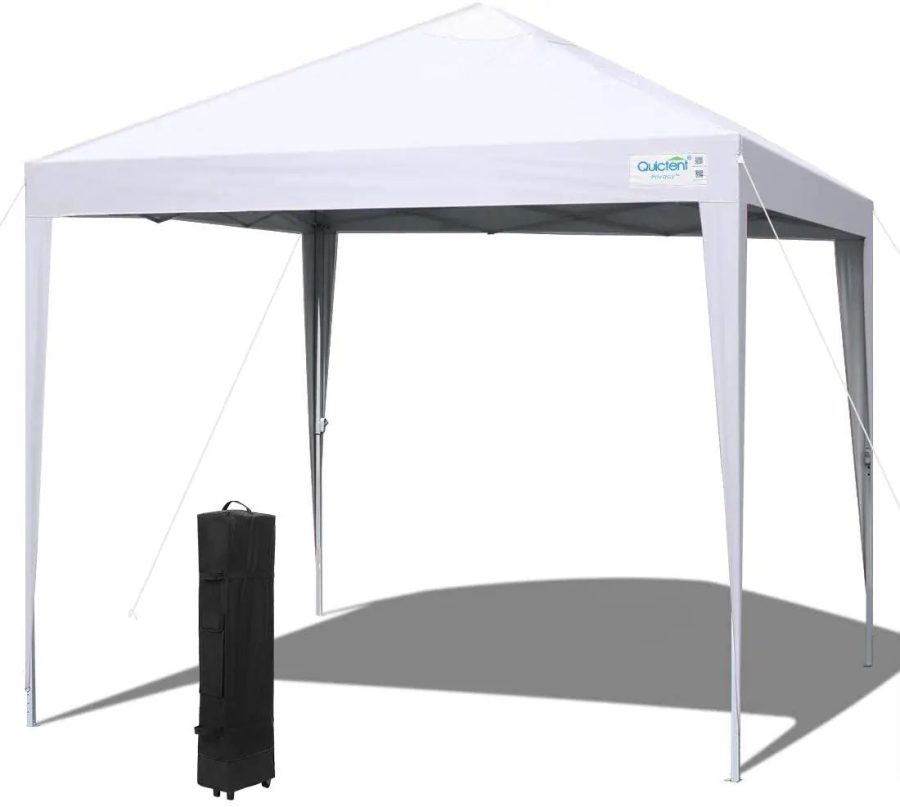 Quictent 10x10 EZ Pop Up Canopy, No-Side Vendor Tent, Water Resistant