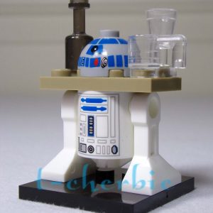 R2D2 w/ Serving Tray Star Wars Minifigure +Stand Return of the Jedi US Seller