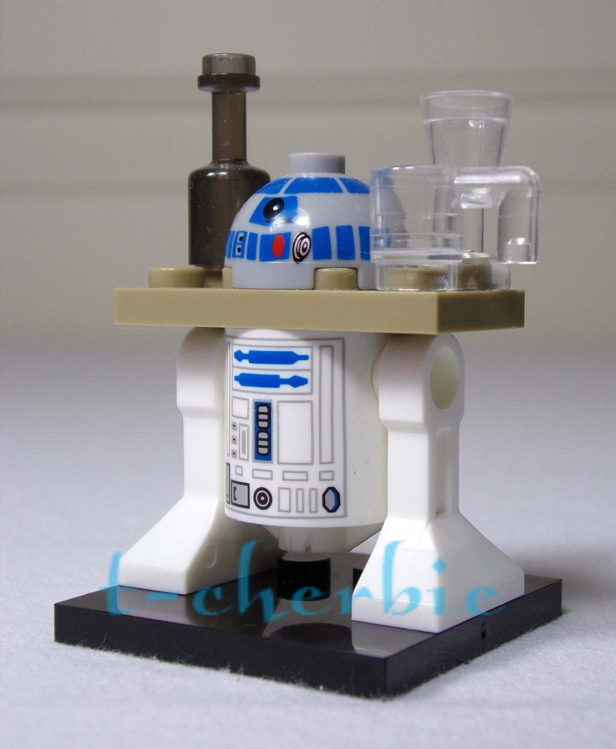 R2D2 w/ Serving Tray Star Wars Minifigure +Stand Return of the Jedi US Seller