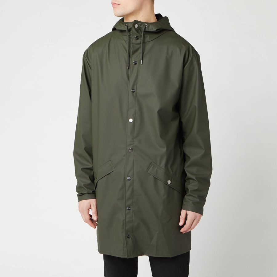 RAINS Men's Long Jacket - Green - M