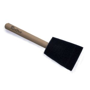 REDTREE 00006 8 FOAM PAINT BRUSH (HIGH DENSITY), 2 Inch Brush; 1/2 Inch Thickness; Black Foam; Unfinished Peg Wood Handle; Single; Disposable; 2-1/2 Inch Length Pointed Edge Trim; Used For Touch-Ups