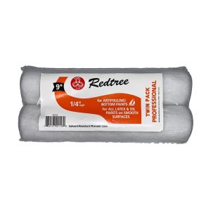 REDTREE 29118 MULTI PURPOSE (9R-14PH) TWIN-PACK, For Top Coats And Bottom Paints/ Latex And Oil Paints/ Enamel/ Varnishes/ Urethane/ Antifoulant Surfaces; 9 Inch Length x 1/4 Inch Thick Short Nap; Polyester And Acrylic Nap/ Phenolic Core; Reusable