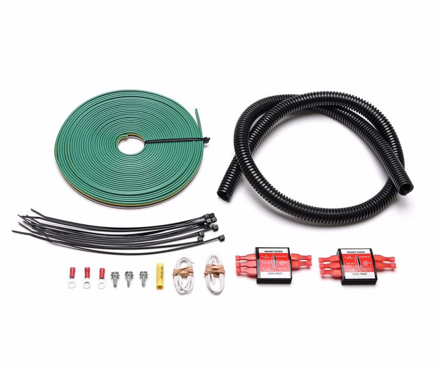 ROADMASTER 152789 JEEP SMART DIODE KIT LED, Towed Vehicle Diode For LED Bulbs; Includes 2 Diodes/ Wire Harness/ Ground Wire/ Split Wire Loom/ Zip Ties