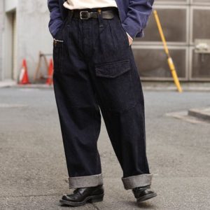 Retro 12.5oz Denim Straight Wide Leg Pants