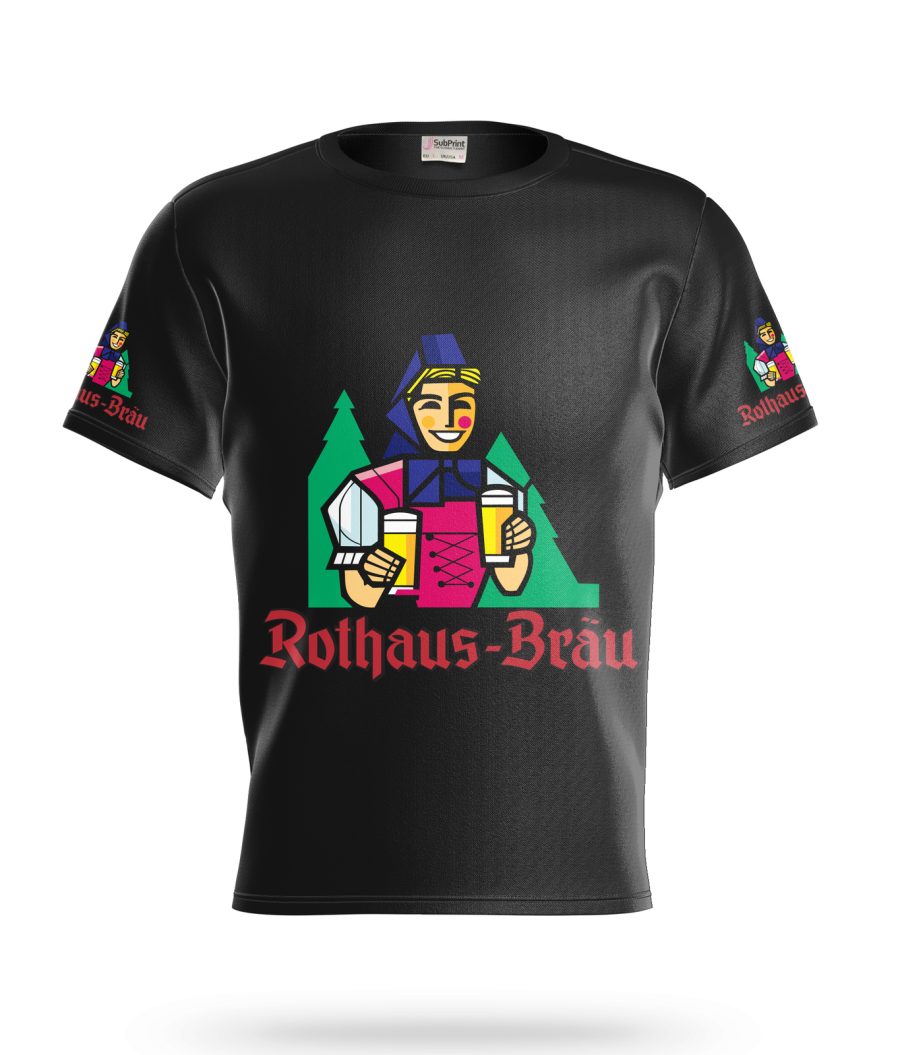 Rothaus- Brau Beer Logo Black Short Sleeve T-Shirt Gift New Fashion