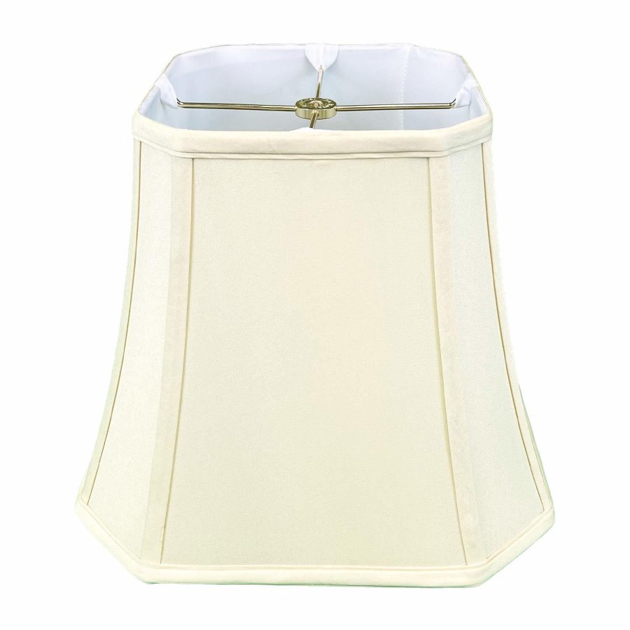 Royal Designs, Inc Square Cut Corner Bell Lamp Shade, Bso-705, Eggshell, 14 Inch