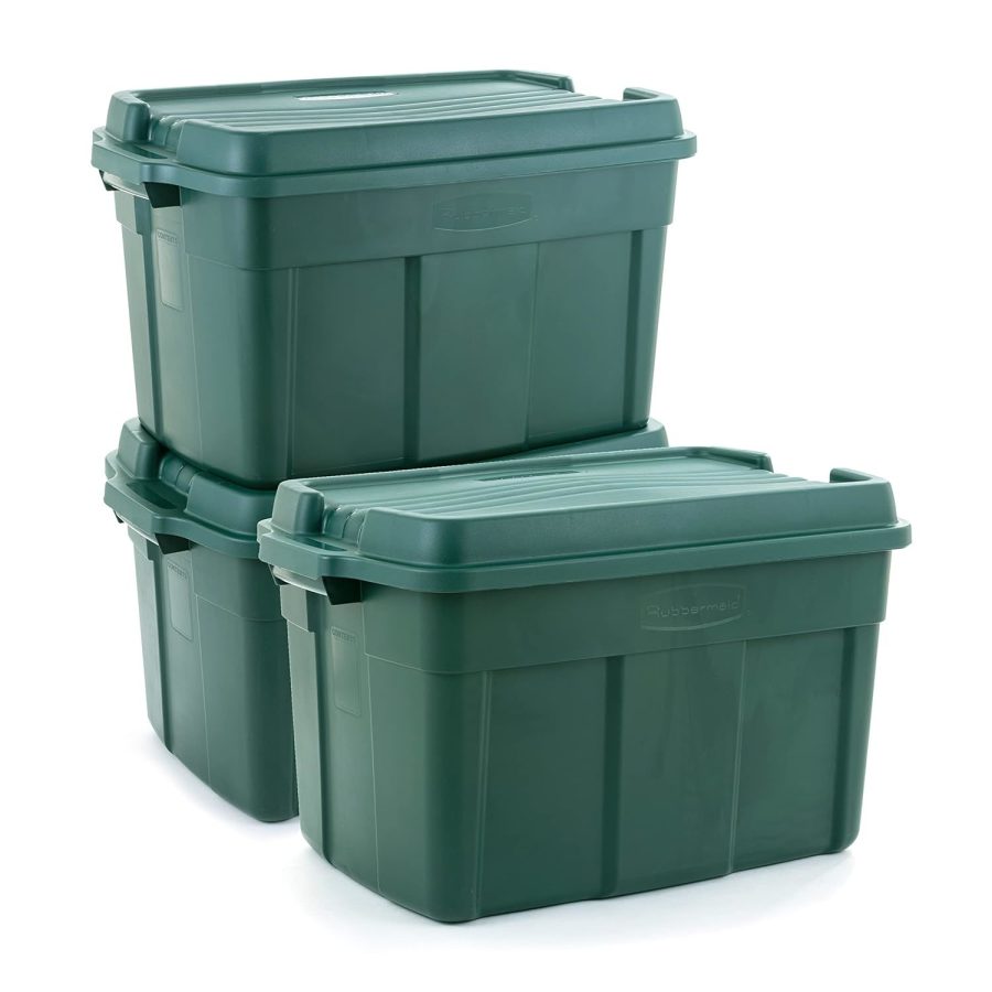 Rubbermaid ECOSense High-Top Storage Containers with Lids, 37 Gal (Pack of 3), D