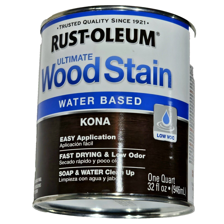 Rust-oleum Ultimate Wood Stain Water Based Kona Easy Application Fast Dry 32oz