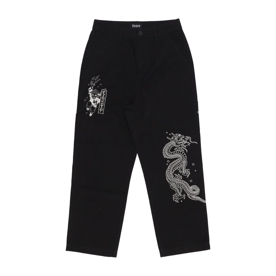 Ryu Wide Leg Pants Men's Long Pants Black