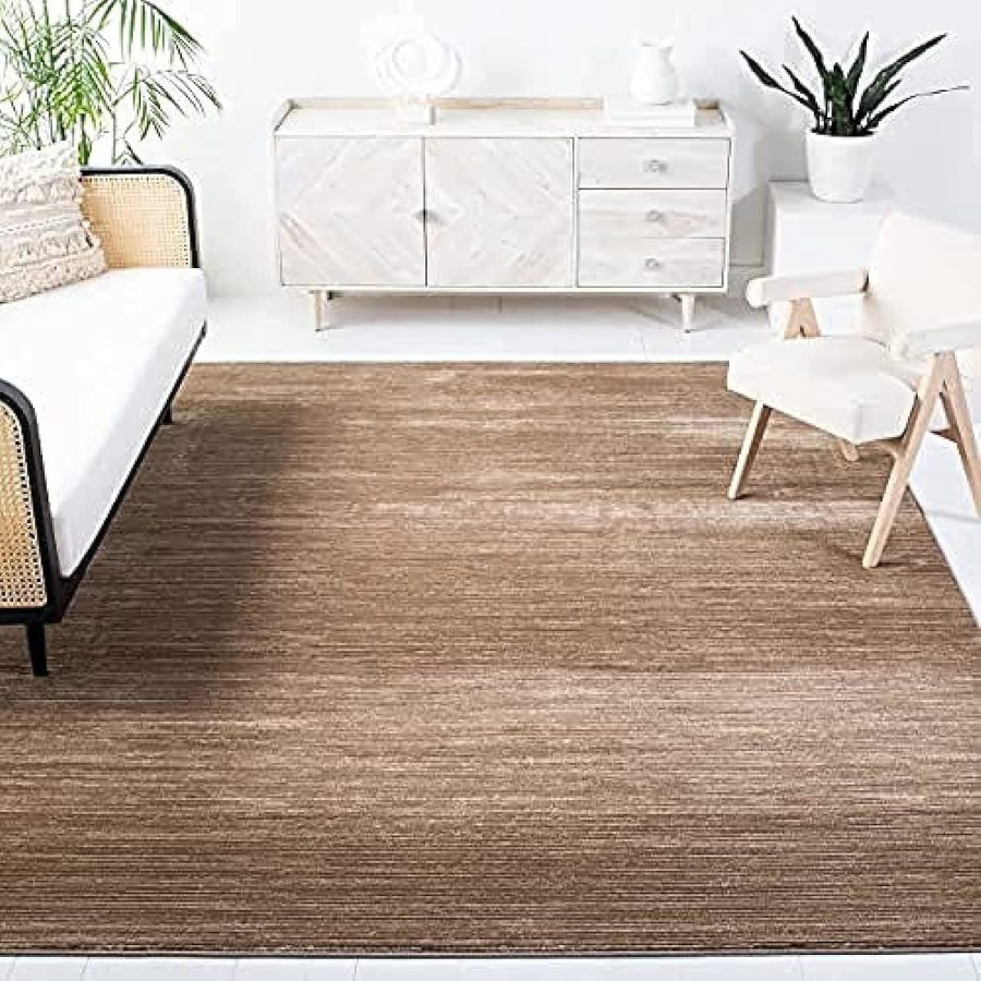 SAFAVIEH Vision Collection Area Rug - 8' x 10', Light Brown, Modern Ombre Tonal