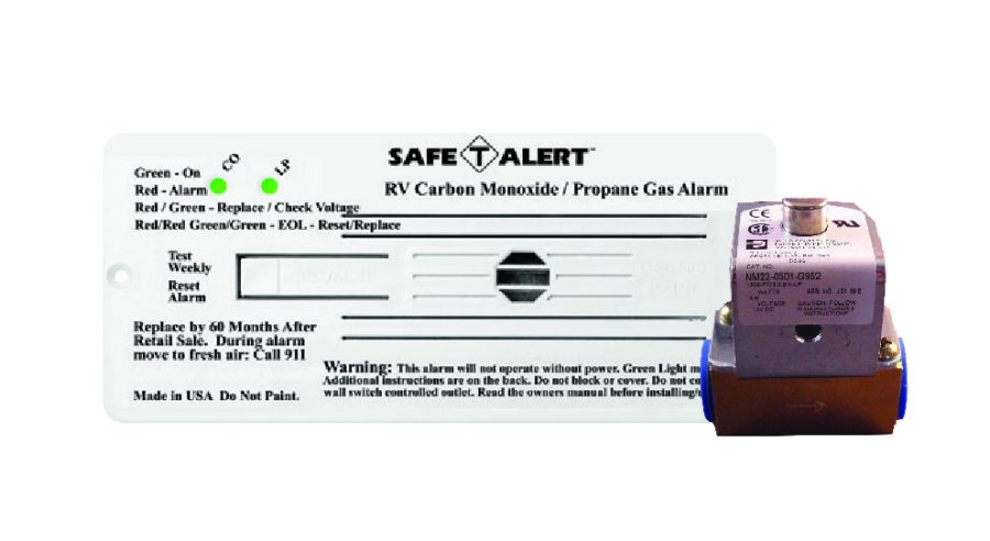 SAFE-T-ALERT 35-742-R-WT-Kit COMBINATION CARBON MONOXIDE/PROPANE, Detects Both LP And CO Gas; Alerts To Leak With Beeping; With LED Indicator; Flush Mount; 12 Volt Hardwire; White