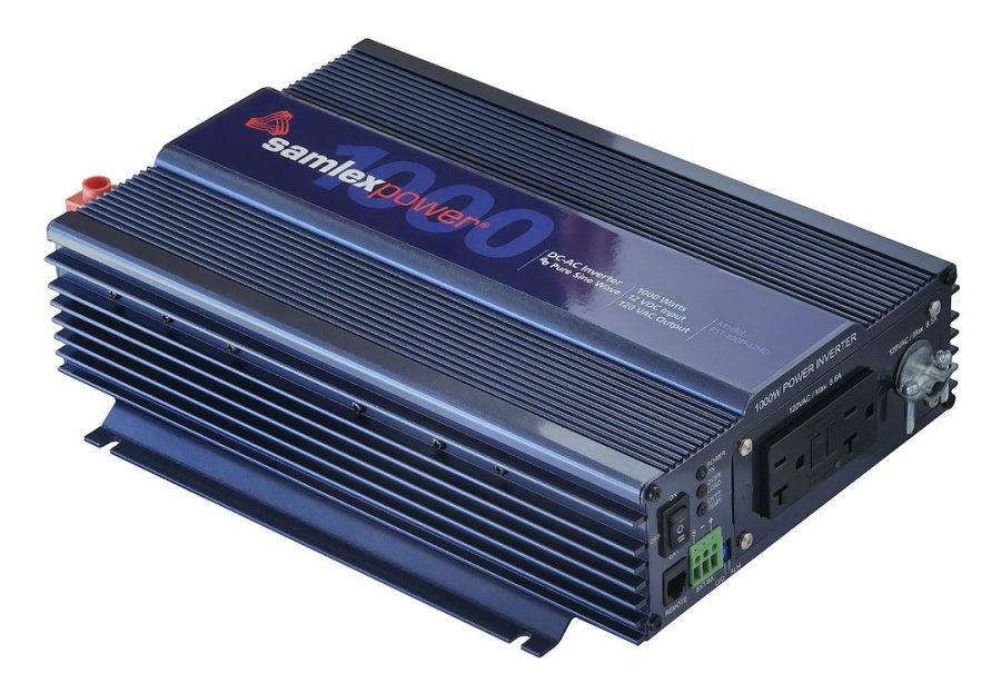 SAMLEX PST-1000-12HD 1000 WATT PURE SINE WAVE INVERTER, Inverts 12 Volt DC To 120 Volt AC; 1000 Watt; 8.5 Amp Output; 88 Percent Efficiency; With 2 AC Outlets