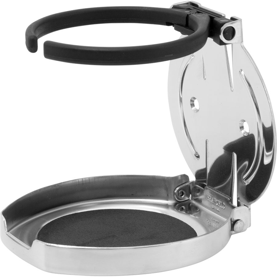 SEA-DOG 588250-1 ADJUSTABLE FOLDING DRINK HOLDER - 304 STAINLESS STEEL