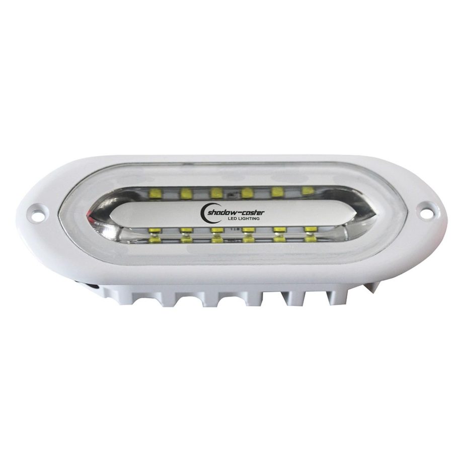 SHADOW-CASTER SCM-SLF-WBR-WH Spreader Light White, Blue, Red LED Flush Mount White Housing