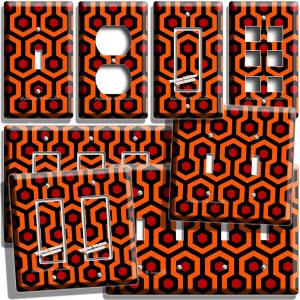 SHINING OVERLOOK HOTEL GEOMETRIC ORANGE CARPET LIGHT SWITCH OUTLET HD WALL PLATE