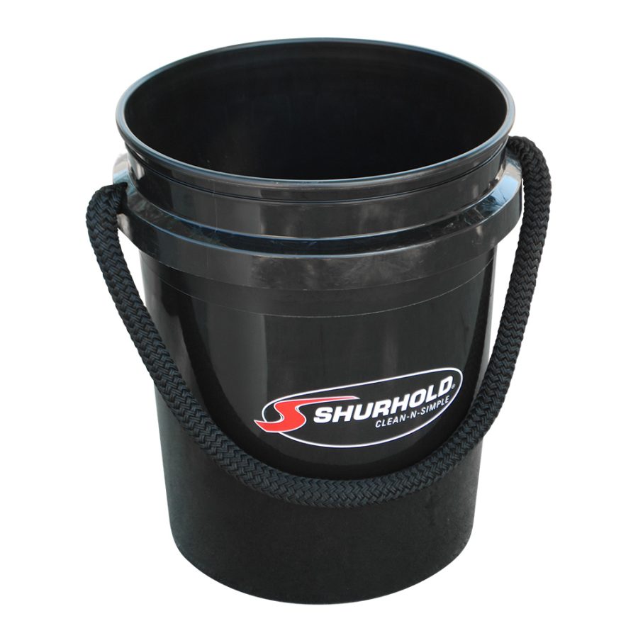 SHURHOLD 2452 Worlds Best Rope Handle Bucket - 5 Gallon - Black