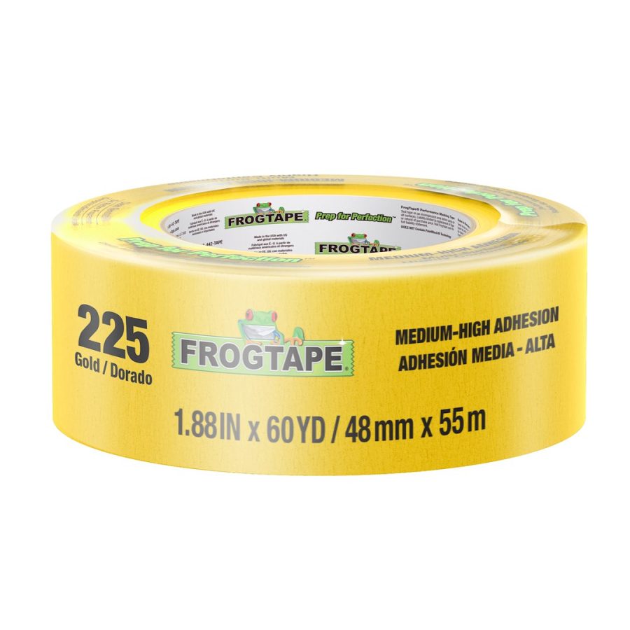 SHURTAPE 105376 CP 225 GLD-48MM X 55M-24 RLS, Performance Grade; Used For Multiple Surfaces And Substrates Including Metal/ Rubber/ Plastic And Fiberglass; 1.88 Inch Width x 60 Yard Length; Gold; Rubber Adhesive With Fine Structured Crepe Backing; Single