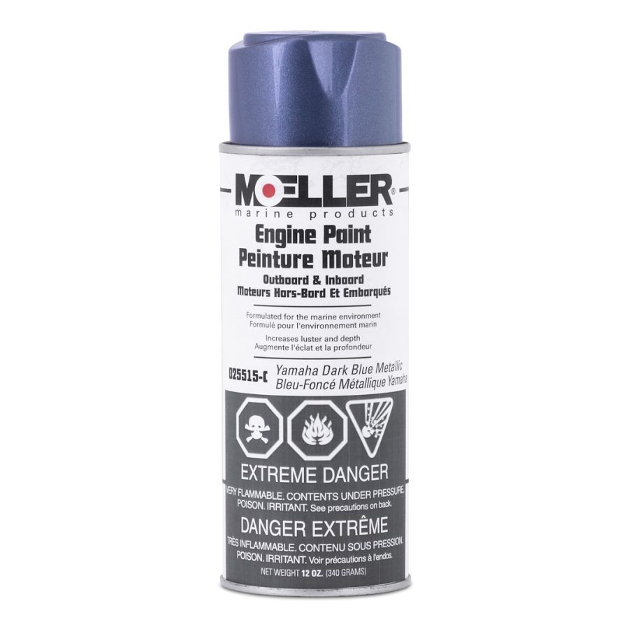 SIERRA 025515-C EP YAMAHA DARK BLUE METALLIC CANADA, For Use On All Outboard And Inboard Engines/ Stern Drive And Lower Unit Applications; Yamaha Dark Blue Metallic; 12 Ounce Spray Can; Heat And Solvent Resistant; With English/ French Language Packaging