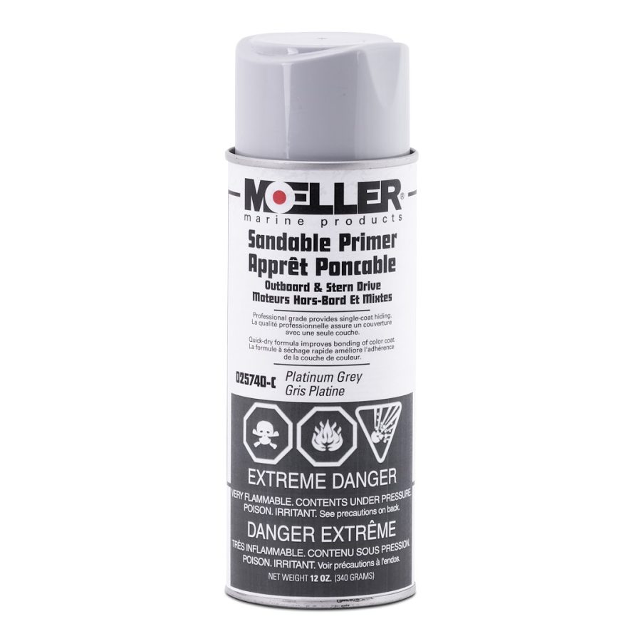 SIERRA 025740-C SANDABLE PRIMER PLATINUM GREY CANAD, For Use On Surfaces Above The Water Line Bare Metal/ Steel/ Iron/ Fiberglass And Wood; Platinum Gray; 12 Ounce Aerosol Can; Single