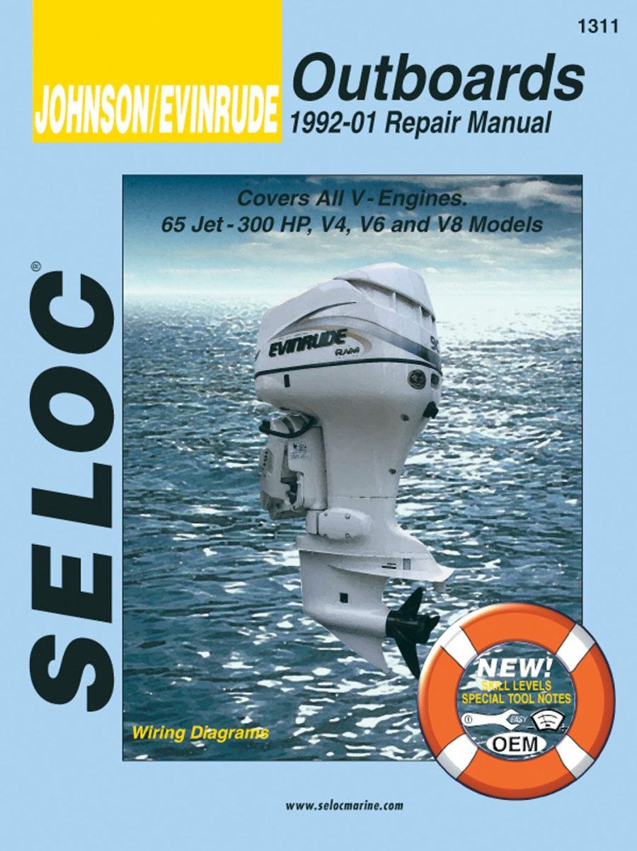 SIERRA 18-01311 International Seloc Manual Johnson/Evinrude Outboards Repair 1992-2001 65 Jet-300 HP V4 V6 & V8 Model