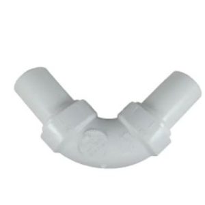 SIERRA 307230311 KIT ELL 45X STREET, 90 Degree Street Elbow; Plastic; White; Single; For Use With OdorSafe Plus 1-1/2 in Diameter Hose; With 2 Custom Hose Adapters