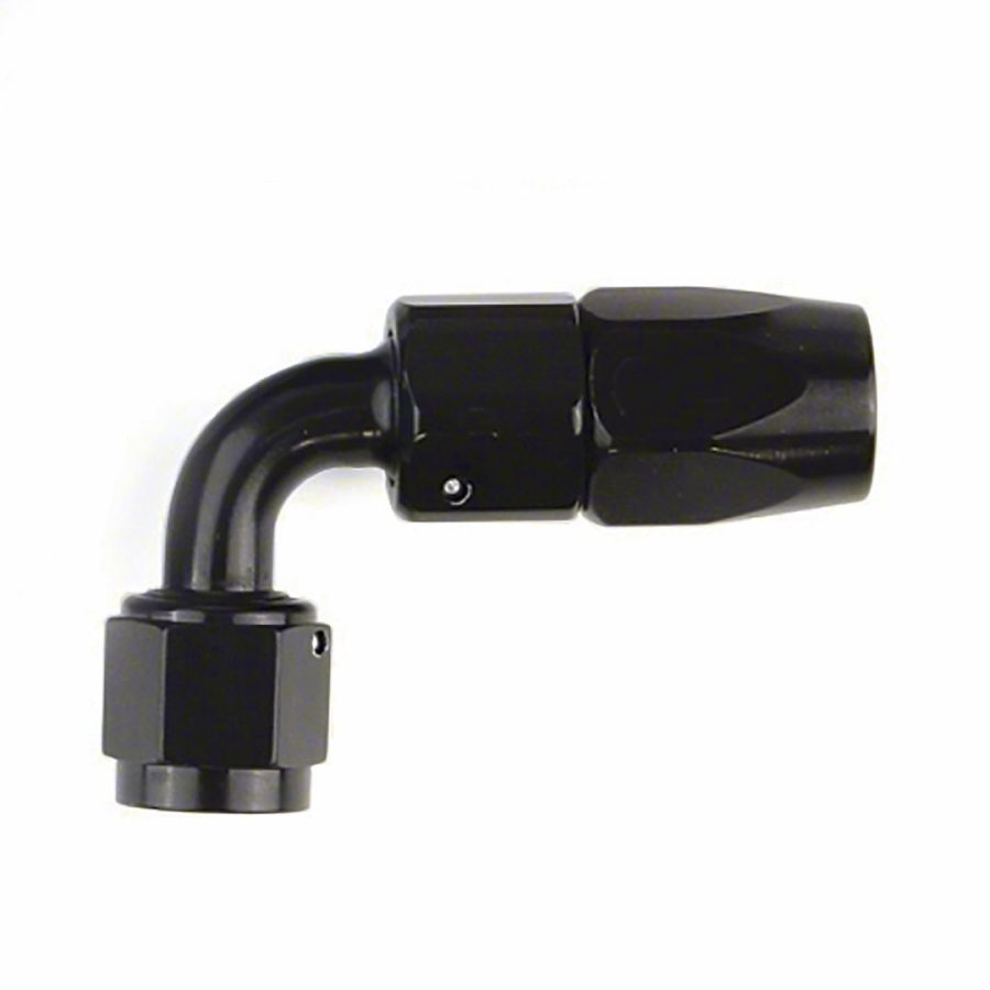 SPEEDFX 510690BK -6AN X 90 BLK HOSE END, Full Swivel; -6AN; 90 Degree; Anodized; Black; Aluminum; Single