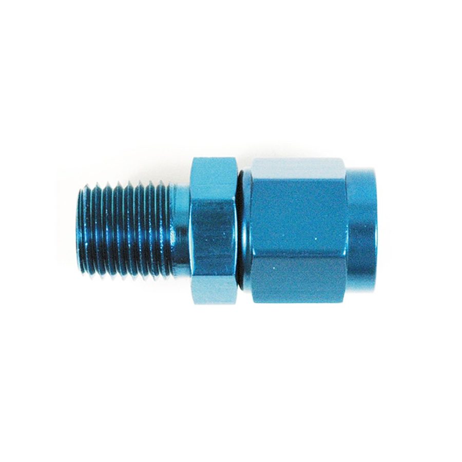 SPEEDFX 561051 -10ANX1/2NPTBLU ST SW TO ML PIPE CP, Straight; Swivel To Male Pipe Coupler; -10AN x 1/2 Inch NPT; Anodized; Blue; Aluminum; Single