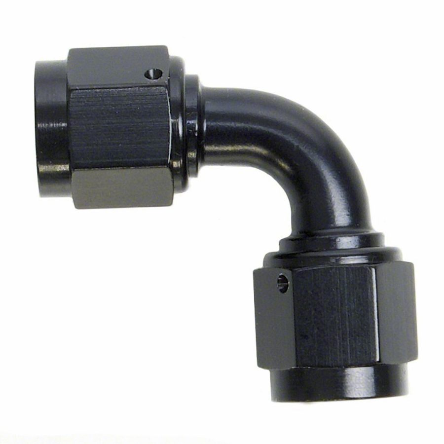 SPEEDFX 561090BK -10AN 90 BLK SWIVEL COUPLER, 90 Degree; Full Swivel; -10AN; Anodized; Black; Aluminum; Single