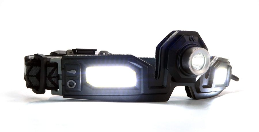 STKR 00387 FLEXIT Headlamp PRO 6.5-650 lumens- Low Profile, Comfort fit Design with 240-degree Halo Lighting, Black, one Size fits All