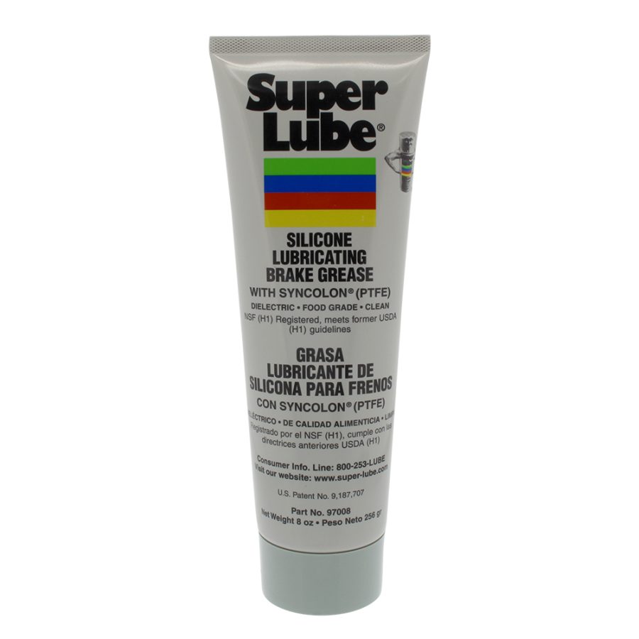 SUPER LUBE 97008 SILICONE LUBRICATING BRAKE GREASE W/SYNCOLON(PTFE) - 8OZ TUBE