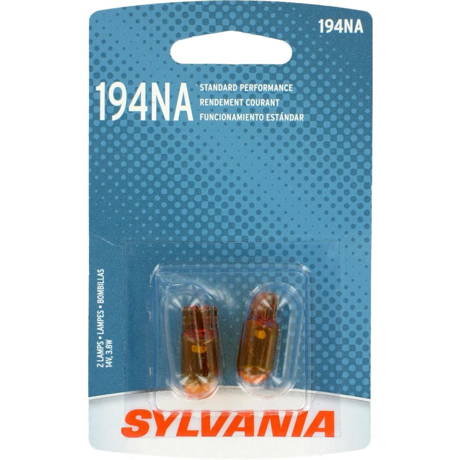 SYLVANIA 194NA.BP2 194NA Natural Amber Basic Miniature Bulb (Contains 2 Bulbs)