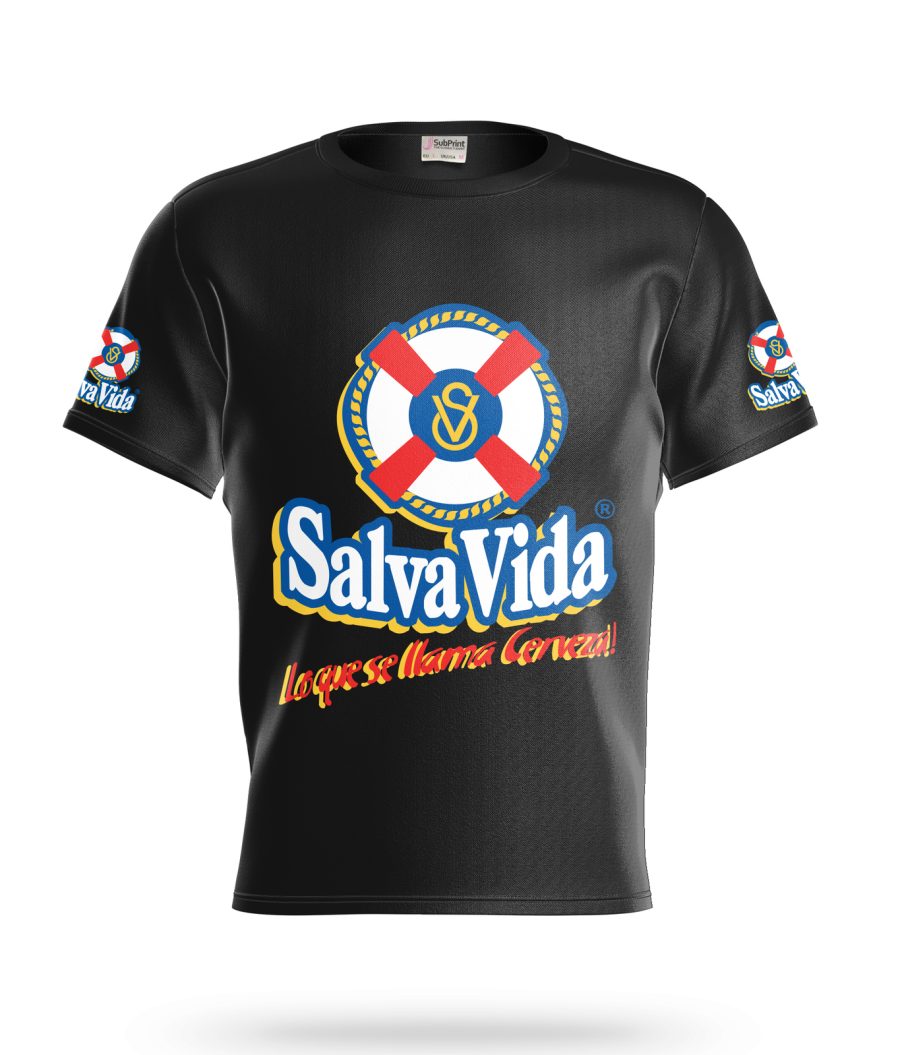 Salva Vida Beer Logo Black Short Sleeve T-Shirt Gift New Fashion