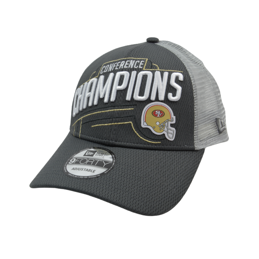 San Francisco 49er's New Era 9FORTY Conference Champions 2Tone Gray NFL Hat