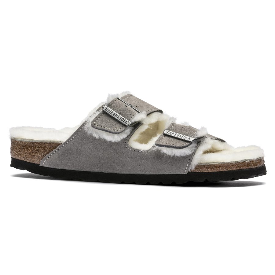 Sandals Birkenstock Arizona Vl Stone Coin Lammfell