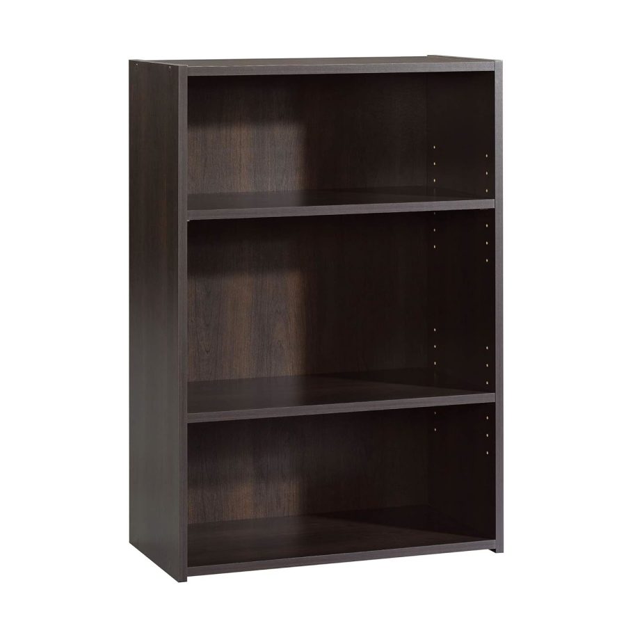 Sauder Beginnings 3 Bookcase/Book Shelf, L: 24.57" x W: 11.50" x H: 35.28", Cinn