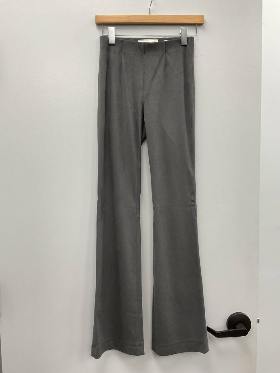 Seductive grey sabrina flare veloure pant in Grey