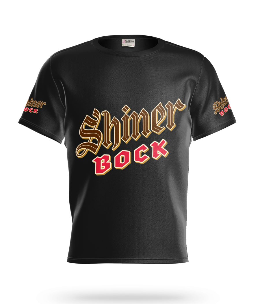 Shiner Bock Beer Logo Black Short Sleeve T-Shirt Gift New Fashion