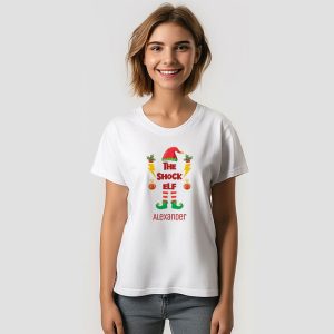 Shock Elf Family Christmas Custom Name T-Shirt