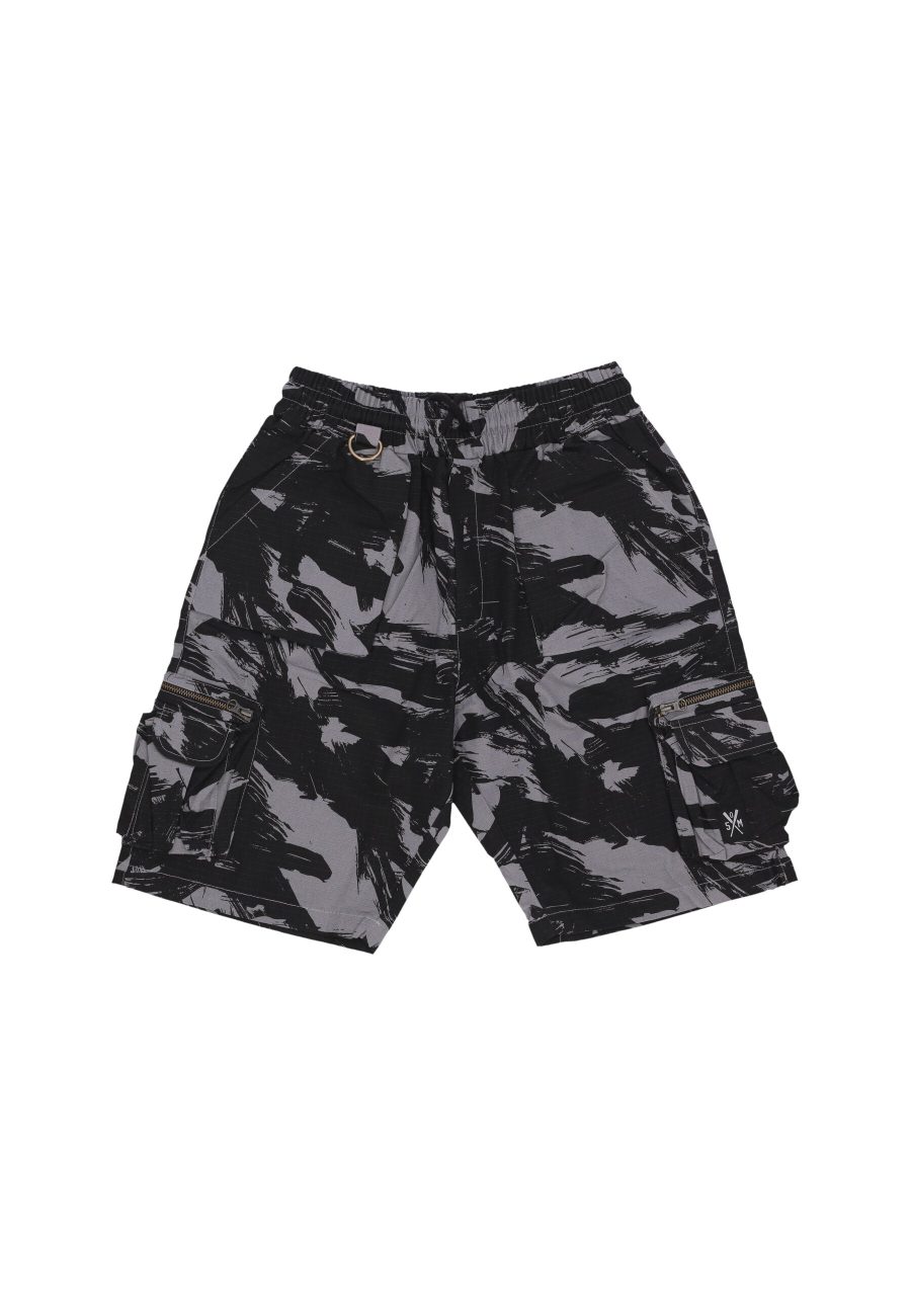 Short Men's Cargo Shorts Black/camo