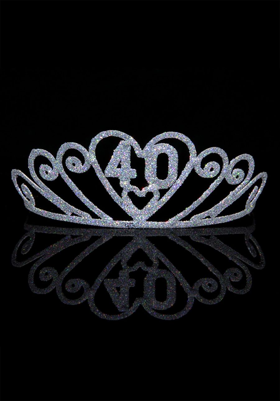 Silver 40th Birthday Sparkle Tiara