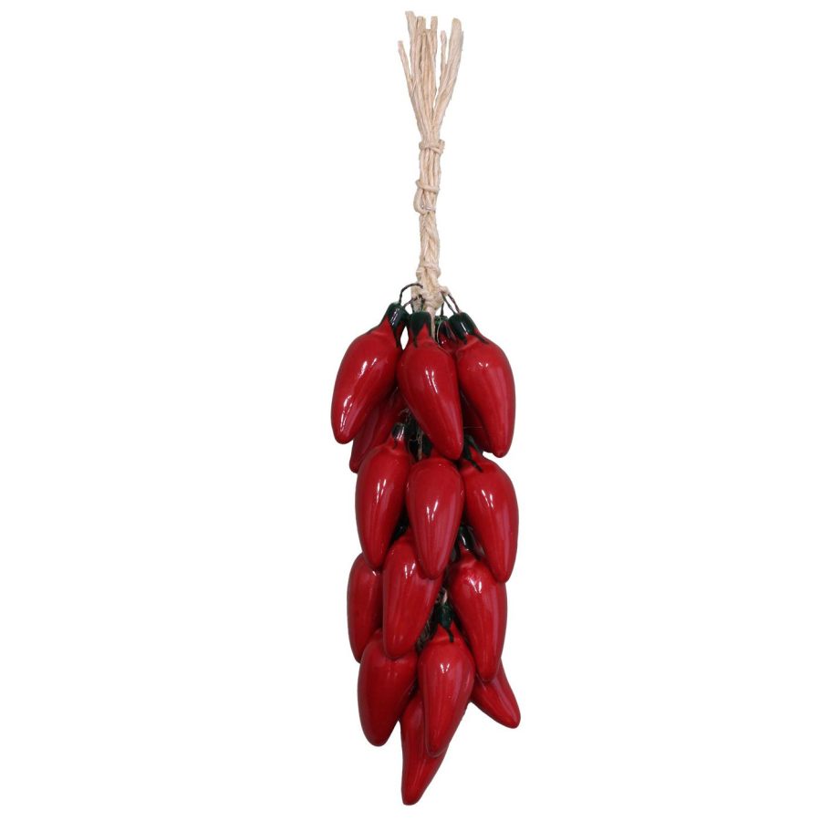 Small Ceramic Ristra: Red Jalapeno Peppers