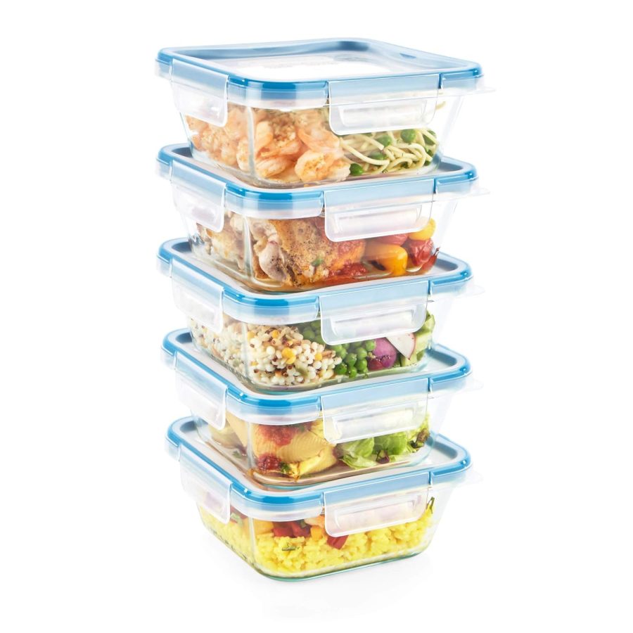 Snapware Piece Total Solution Glass Food Storage Containers Set with Plastic Lid