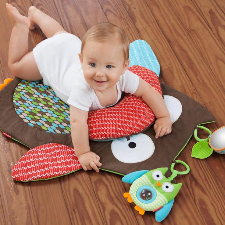 Soft Foldable Baby Owl Play Mat Cover