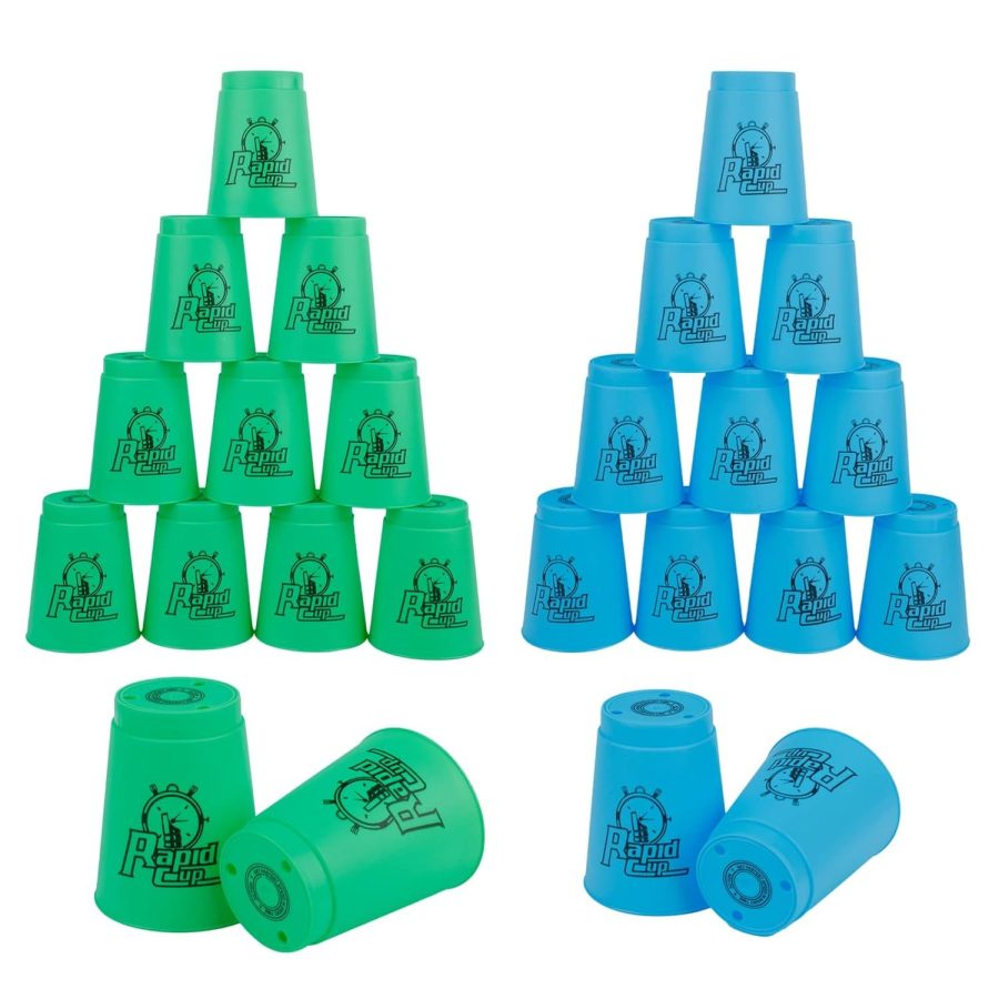 Sport Stacking Cups, 24Pcs Speed Stacking Cups Speed Training Game Challenge Com