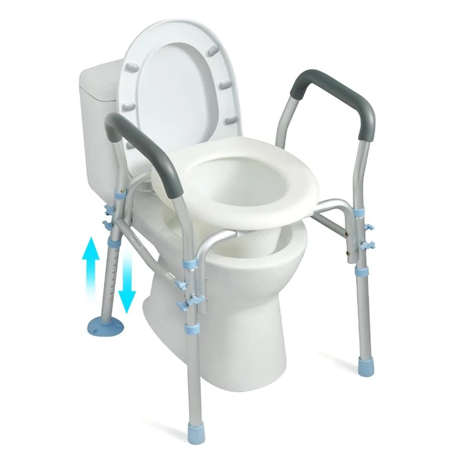 Stand Alone Raised Toilet Seat with Arms | OasisSpace Health