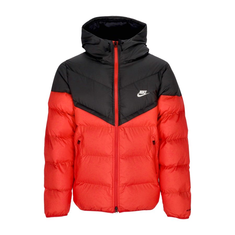 Storm Fit Windrunner Primaloft Hooded Jacket Men's Down Jacket Black/university Red/sail