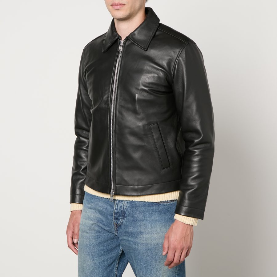 Sunflower Short Classic Leather Jacket - IT 48/M